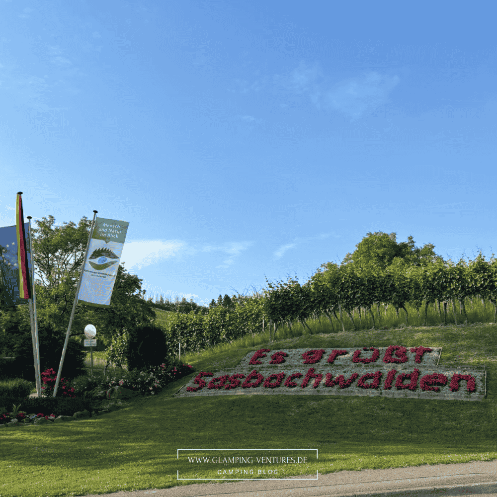 Schöne Blumen am Ortseingang von Sasbachwalden im Schwarzwald