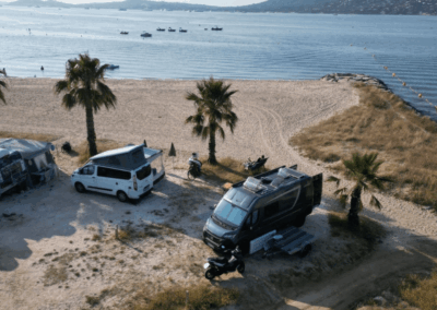Drohnenaufnahme Stellplatz in der Bucht von St. tropez