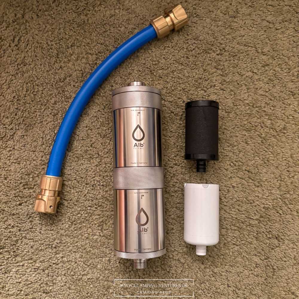 Wasserfilter Wohnmobil – Alb Filter Mobil Fusion mit Kartuschen Alb Filter Mobil Fusion Wasserfilter mit wechselbaren Kartuschen und Trinkwasserschlauch